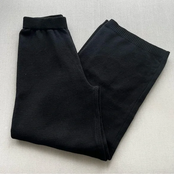 2-Piece Relaxed Fit Cozy Black Turtleneck Sweater and Wide Leg Pants Set - Picture 7 of 7